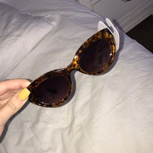 Brown and black sunglasses